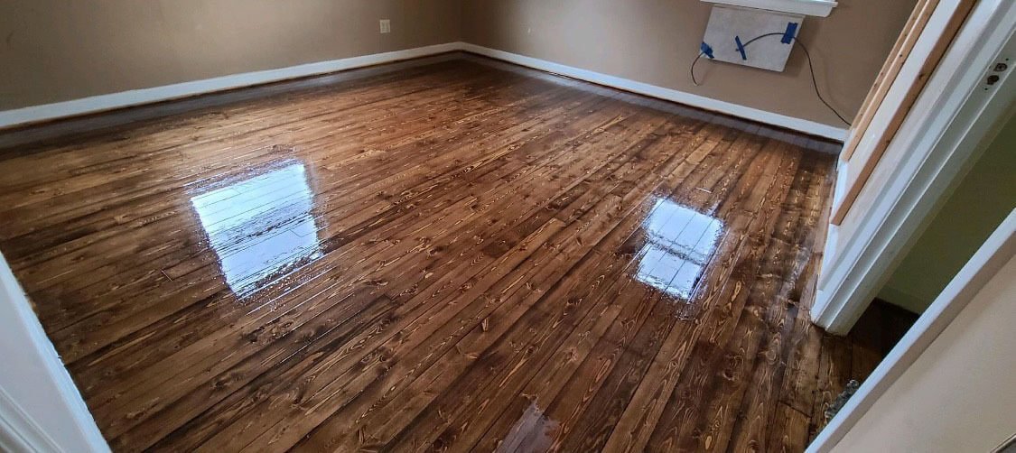 An image showing how well we resurface hardwood floors in the la jolla area.