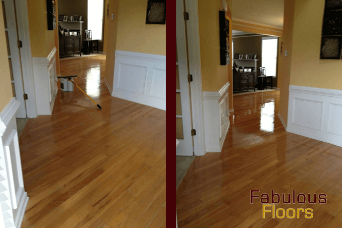 before and after hardwood floor resurfacing in Encinitas, CA