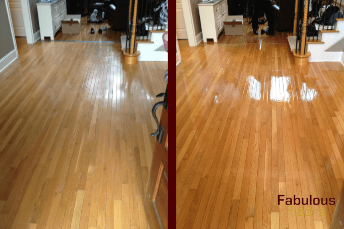 before and after hardwood floor refinishing in solana beach ca