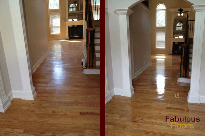 before and after hardwood floor resurfacing in coronado, ca
